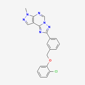 2-{3-[(2-chlorophenoxy)methyl]phenyl}-7-methyl-7H-pyrazolo[4,3-e][1,2,4]triazolo[1,5-c]pyrimidine