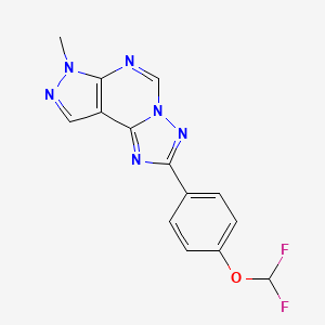 2-[4-(difluoromethoxy)phenyl]-7-methyl-7H-pyrazolo[4,3-e][1,2,4]triazolo[1,5-c]pyrimidine