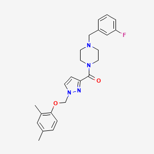 {1-[(2,4-DIMETHYLPHENOXY)METHYL]-1H-PYRAZOL-3-YL}[4-(3-FLUOROBENZYL)PIPERAZINO]METHANONE