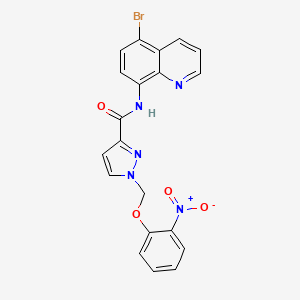 molecular formula C20H14BrN5O4 B4361934 N-(5-BROMO-8-QUINOLYL)-1-[(2-NITROPHENOXY)METHYL]-1H-PYRAZOLE-3-CARBOXAMIDE 