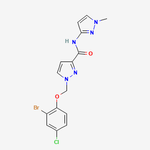 1-[(2-bromo-4-chlorophenoxy)methyl]-N-(1-methyl-1H-pyrazol-3-yl)-1H-pyrazole-3-carboxamide