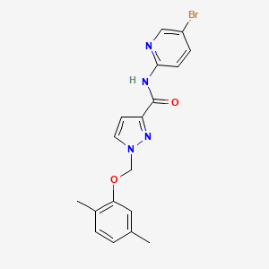 molecular formula C18H17BrN4O2 B4361967 N-(5-BROMO-2-PYRIDYL)-1-[(2,5-DIMETHYLPHENOXY)METHYL]-1H-PYRAZOLE-3-CARBOXAMIDE 