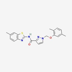 1-[(2,5-dimethylphenoxy)methyl]-N-(6-methyl-1,3-benzothiazol-2-yl)-1H-pyrazole-3-carboxamide