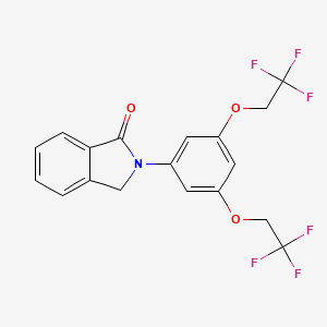 molecular formula C18H13F6NO3 B4361994 2-[3,5-bis(2,2,2-trifluoroethoxy)phenyl]-1-isoindolinone 