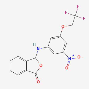 3-[3-NITRO-5-(2,2,2-TRIFLUOROETHOXY)ANILINO]-1(3H)-ISOBENZOFURANONE