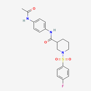 N-[4-(acetylamino)phenyl]-1-[(4-fluorophenyl)sulfonyl]-3-piperidinecarboxamide