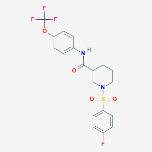 1-[(4-fluorophenyl)sulfonyl]-N-[4-(trifluoromethoxy)phenyl]-3-piperidinecarboxamide