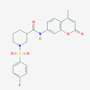 1-[(4-fluorophenyl)sulfonyl]-N-(4-methyl-2-oxo-2H-chromen-7-yl)piperidine-3-carboxamide