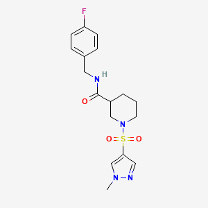 N-(4-fluorobenzyl)-1-[(1-methyl-1H-pyrazol-4-yl)sulfonyl]-3-piperidinecarboxamide