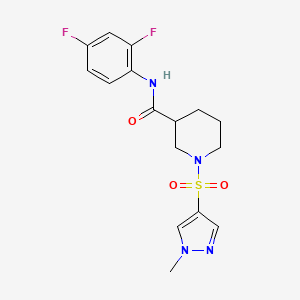 N-(2,4-difluorophenyl)-1-[(1-methyl-1H-pyrazol-4-yl)sulfonyl]-3-piperidinecarboxamide