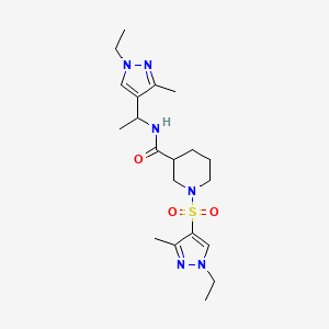 N-[1-(1-ethyl-3-methyl-1H-pyrazol-4-yl)ethyl]-1-[(1-ethyl-3-methyl-1H-pyrazol-4-yl)sulfonyl]-3-piperidinecarboxamide