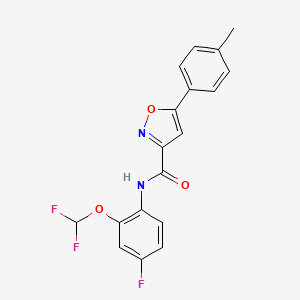 N-[2-(difluoromethoxy)-4-fluorophenyl]-5-(4-methylphenyl)-3-isoxazolecarboxamide