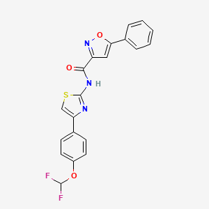 N-{4-[4-(difluoromethoxy)phenyl]-1,3-thiazol-2-yl}-5-phenyl-3-isoxazolecarboxamide