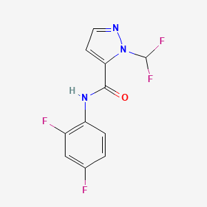 molecular formula C11H7F4N3O B4362143 1-(difluoromethyl)-N-(2,4-difluorophenyl)-1H-pyrazole-5-carboxamide 