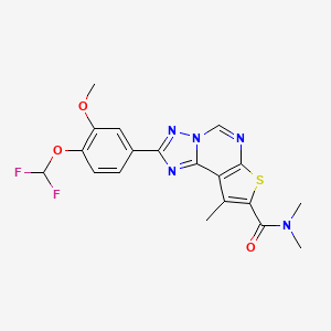 2-[4-(difluoromethoxy)-3-methoxyphenyl]-N,N,9-trimethylthieno[3,2-e][1,2,4]triazolo[1,5-c]pyrimidine-8-carboxamide