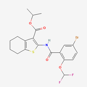 isopropyl 2-{[5-bromo-2-(difluoromethoxy)benzoyl]amino}-4,5,6,7-tetrahydro-1-benzothiophene-3-carboxylate