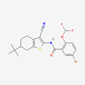 5-BROMO-N-[6-(TERT-BUTYL)-3-CYANO-4,5,6,7-TETRAHYDRO-1-BENZOTHIOPHEN-2-YL]-2-(DIFLUOROMETHOXY)BENZAMIDE