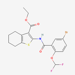 ethyl 2-{[5-bromo-2-(difluoromethoxy)benzoyl]amino}-4,5,6,7-tetrahydro-1-benzothiophene-3-carboxylate