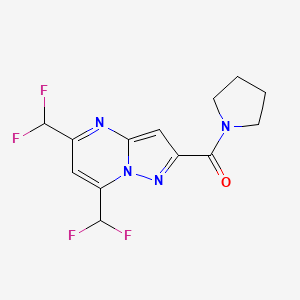 [5,7-bis(difluoromethyl)pyrazolo[1,5-a]pyrimidin-2-yl](1-pyrrolidinyl)methanone