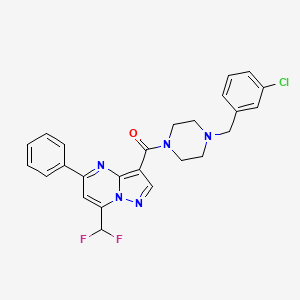 [4-(3-CHLOROBENZYL)PIPERAZINO][7-(DIFLUOROMETHYL)-5-PHENYLPYRAZOLO[1,5-A]PYRIMIDIN-3-YL]METHANONE