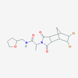 2-(8,9-dibromo-3,5-dioxo-4-azatricyclo[5.2.1.0~2,6~]dec-4-yl)-N-(tetrahydro-2-furanylmethyl)propanamide