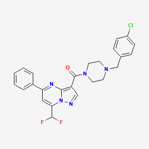 [4-(4-CHLOROBENZYL)PIPERAZINO][7-(DIFLUOROMETHYL)-5-PHENYLPYRAZOLO[1,5-A]PYRIMIDIN-3-YL]METHANONE