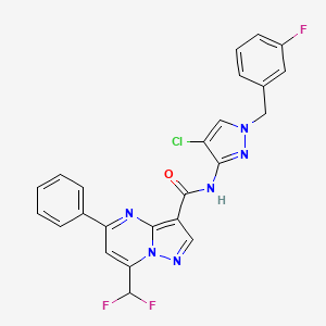 N-[4-chloro-1-(3-fluorobenzyl)-1H-pyrazol-3-yl]-7-(difluoromethyl)-5-phenylpyrazolo[1,5-a]pyrimidine-3-carboxamide