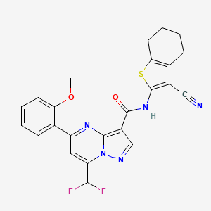 N-(3-cyano-4,5,6,7-tetrahydro-1-benzothiophen-2-yl)-7-(difluoromethyl)-5-(2-methoxyphenyl)pyrazolo[1,5-a]pyrimidine-3-carboxamide