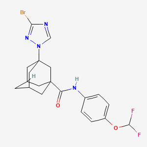 3-(3-bromo-1H-1,2,4-triazol-1-yl)-N-[4-(difluoromethoxy)phenyl]-1-adamantanecarboxamide