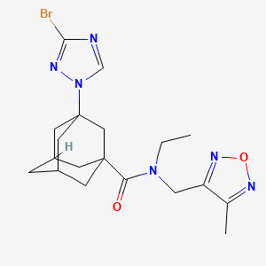 3-(3-bromo-1H-1,2,4-triazol-1-yl)-N-ethyl-N-[(4-methyl-1,2,5-oxadiazol-3-yl)methyl]-1-adamantanecarboxamide