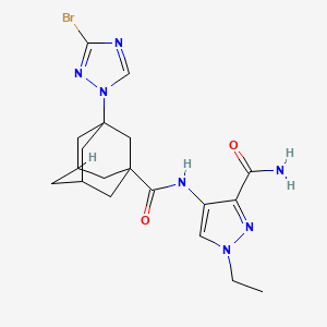 4-({[3-(3-bromo-1H-1,2,4-triazol-1-yl)-1-adamantyl]carbonyl}amino)-1-ethyl-1H-pyrazole-3-carboxamide