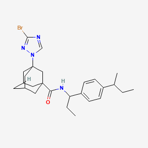 3-(3-BROMO-1H-1,2,4-TRIAZOL-1-YL)-N-{1-[4-(SEC-BUTYL)PHENYL]PROPYL}-1-ADAMANTANECARBOXAMIDE