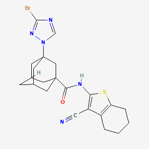 3-(3-BROMO-1H-1,2,4-TRIAZOL-1-YL)-N-(3-CYANO-4,5,6,7-TETRAHYDRO-1-BENZOTHIOPHEN-2-YL)-1-ADAMANTANECARBOXAMIDE