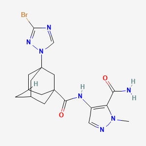 4-({[3-(3-bromo-1H-1,2,4-triazol-1-yl)-1-adamantyl]carbonyl}amino)-1-methyl-1H-pyrazole-5-carboxamide