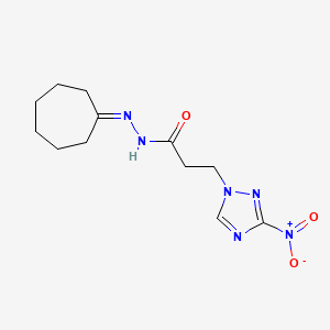 N-CYCLOHEPTYLIDEN-3-(3-NITRO-1H-1,2,4-TRIAZOL-1-YL)PROPANOHYDRAZIDE