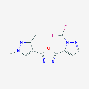 2-[1-(difluoromethyl)-1H-pyrazol-5-yl]-5-(1,3-dimethyl-1H-pyrazol-4-yl)-1,3,4-oxadiazole