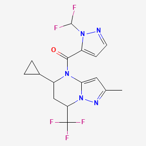 [5-cyclopropyl-2-methyl-7-(trifluoromethyl)-6,7-dihydropyrazolo[1,5-a]pyrimidin-4(5H)-yl][1-(difluoromethyl)-1H-pyrazol-5-yl]methanone