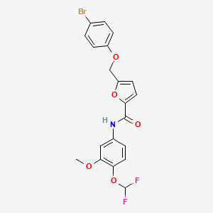 5-[(4-bromophenoxy)methyl]-N-[4-(difluoromethoxy)-3-methoxyphenyl]-2-furamide