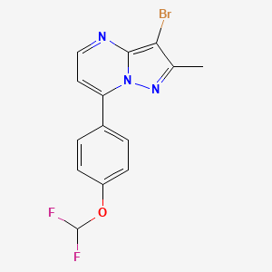 3-bromo-7-[4-(difluoromethoxy)phenyl]-2-methylpyrazolo[1,5-a]pyrimidine