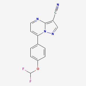 7-[4-(difluoromethoxy)phenyl]pyrazolo[1,5-a]pyrimidine-3-carbonitrile