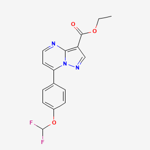 ethyl 7-[4-(difluoromethoxy)phenyl]pyrazolo[1,5-a]pyrimidine-3-carboxylate