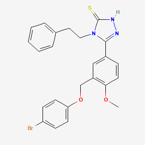 5-{3-[(4-BROMOPHENOXY)METHYL]-4-METHOXYPHENYL}-4-PHENETHYL-4H-1,2,4-TRIAZOL-3-YLHYDROSULFIDE