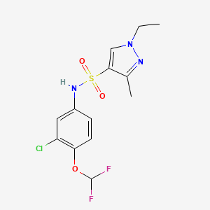 N-[3-chloro-4-(difluoromethoxy)phenyl]-1-ethyl-3-methyl-1H-pyrazole-4-sulfonamide