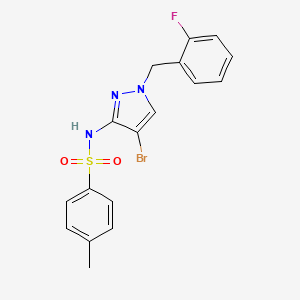 N-[4-BROMO-1-(2-FLUOROBENZYL)-1H-PYRAZOL-3-YL]-4-METHYL-1-BENZENESULFONAMIDE