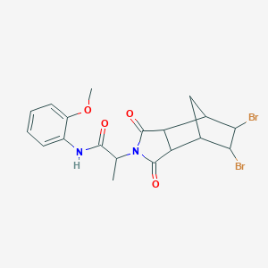 2-(8,9-dibromo-3,5-dioxo-4-azatricyclo[5.2.1.0~2,6~]dec-4-yl)-N-(2-methoxyphenyl)propanamide