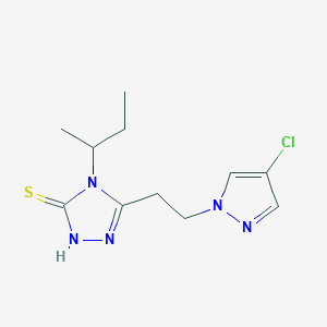 4-(SEC-BUTYL)-5-[2-(4-CHLORO-1H-PYRAZOL-1-YL)ETHYL]-4H-1,2,4-TRIAZOL-3-YLHYDROSULFIDE