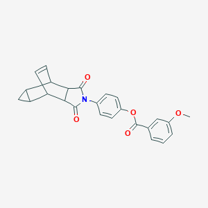 4-(1,3-dioxooctahydro-4,6-ethenocyclopropa[f]isoindol-2(1H)-yl)phenyl 3-methoxybenzoate