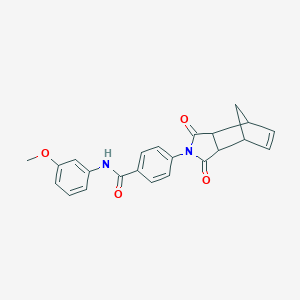 4-(1,3-dioxo-1,3,3a,4,7,7a-hexahydro-2H-4,7-methanoisoindol-2-yl)-N-(3-methoxyphenyl)benzamide