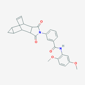 N-(2,5-dimethoxyphenyl)-3-(1,3-dioxooctahydro-4,6-ethenocyclopropa[f]isoindol-2(1H)-yl)benzamide