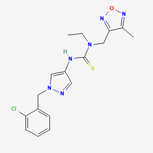 N'-[1-(2-chlorobenzyl)-1H-pyrazol-4-yl]-N-ethyl-N-[(4-methyl-1,2,5-oxadiazol-3-yl)methyl]thiourea